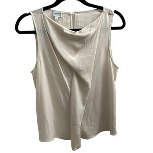 Armani Collezioni Silk Sleeveless Blouse off white Size 6